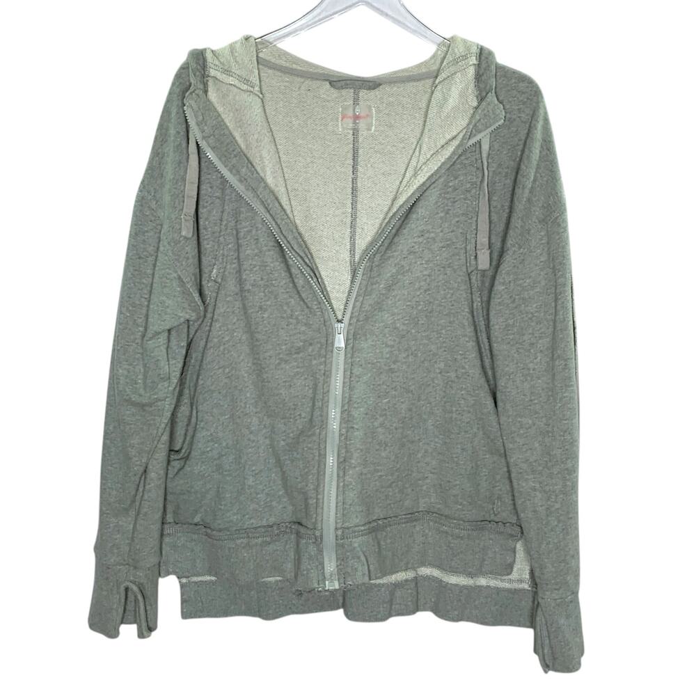 Free People FP Movement M Only One Hoodie Jacket Top Activewear Gray Comfort